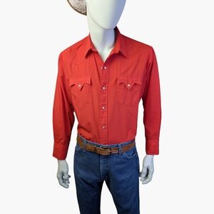 Vintage Pardner Western Red Pearl Snap | Fits L/XL